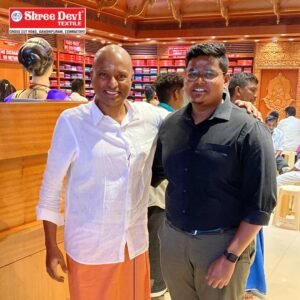 prasanth jeyakumar with P. Sivaganesh, Managing Director of Shree Devi Textiles